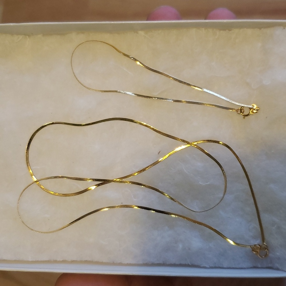 14K gold necklace & bracelet set